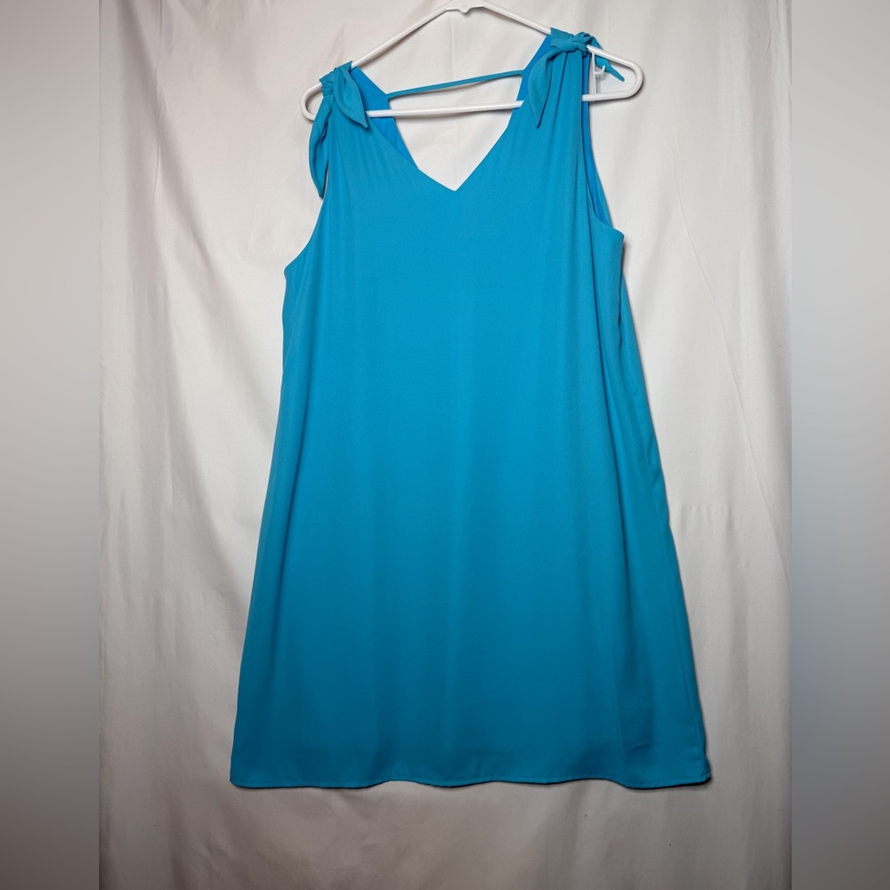 Carole Christian M Blue Sleeveless Dress